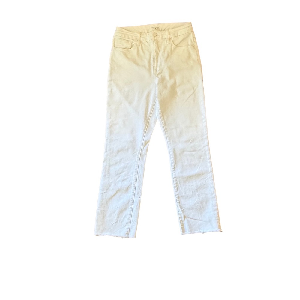 Good American White Straight-Leg Jeans